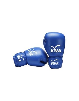 Super sales !!  VIVA นวมมวย แข่งขัน หนัง Micro Fiber (VELCRO)-Blue-10 Oz