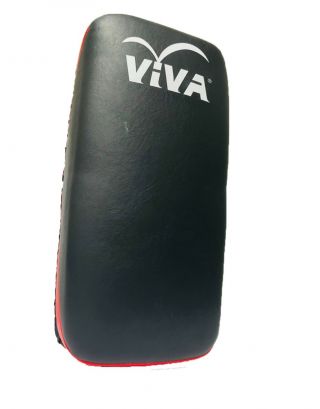 VIVA เป้าล่อ มวยไทยยาว หนัง PU หน้าตรง สีดำแดง (คู่)