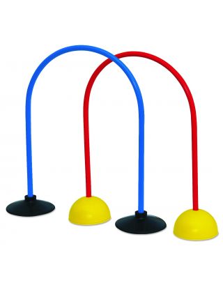 VIVA เสาโค้ง ฝึกส่งบอล ยิงประตู สูง 70 กว้าง 55 ซม. สีน้ำเงิน/สีแดง พร้อมฐานยาง