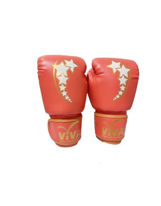 VIVA นวมมวย หนัง PVC รุ่น Pastel Star ขนาด 8oz สีส้มพีช