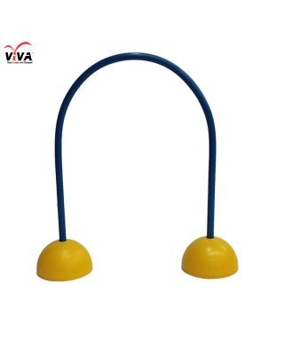 VIVA เสาโค้ง ฝึกส่งบอล ยิงประตู สูง70 กว้าง55 ซม. สีน้ำเงิน/สีแดง พร้อมฐานพลาสติก