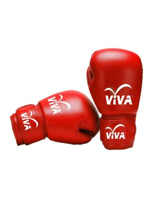 VIVA นวมมวย แข่งขัน หนัง Micro Fiber (VELCRO)-Red-12 Oz