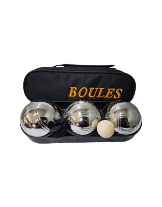 ลูกเปตอง BOULES พร้อมกระเป๋า (1 ชุด 3 ลูก) ลาย 2 เส้น