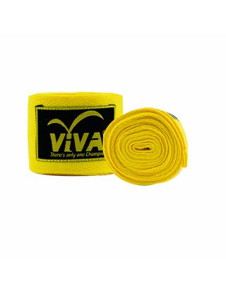 Super sales !! VIVA ผ้าพันมือ นักมวย ขนาด 4 เมตร (1 คู่)-Yellow