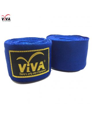 Super sales !! VIVA ผ้าพันมือ นักมวย ขนาด 4 เมตร (1 คู่)-Blue