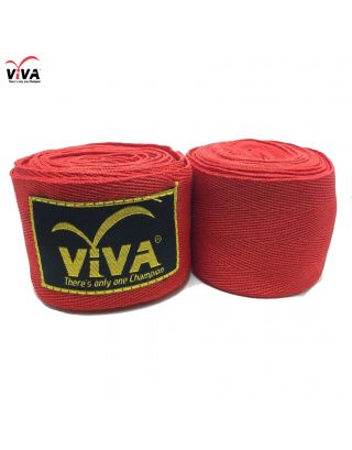 Super sales !!  VIVA ผ้าพันมือ นักมวย ขนาด 4 เมตร (1 คู่)-Red