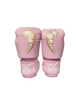 VIVA นวมมวย หนัง PVC รุ่น Pastel Star ขนาด 12oz สีชมพู
