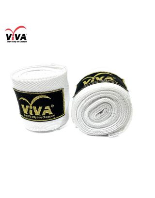 Super sales !!  VIVA ผ้าพันมือ นักมวย ยาว 2.5 เมตร (1 คู่)-White