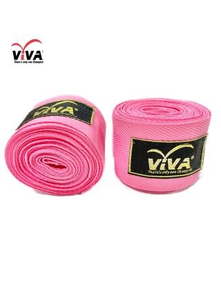 Super sales !!  VIVA ผ้าพันมือ นักมวย ขนาด 4 เมตร (1 คู่)-Pink