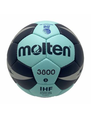 ลูกแฮนด์บอลแข่งขัน MOLTEN หนัง PU เย็บมือ เบอร์ 3 รุ่น H3X3800 (IHF APPROVED)