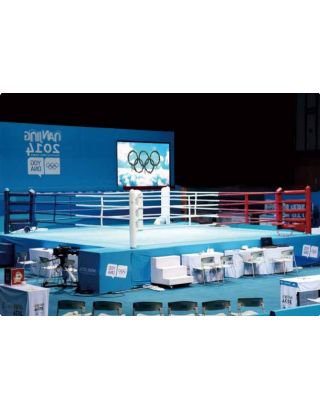 เวทีมวยมาตรฐาน สำหรับแข่งขัน ขนาด 7.8x7.8x1 ม. พร้อมอุปกรณ์เวที (IBA Approved)