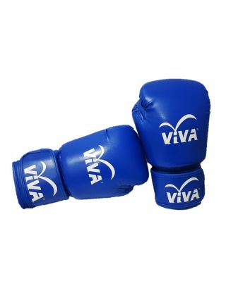 นวมมวย VIVA หนัง PU อย่างดี VELCRO รุ่น Classic สีน้ำเงิน 14 ออนซ์