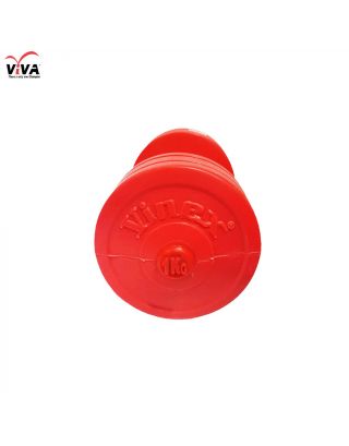 VIVA ดัมเบล พลาสติกบรรจุทราย สีแดง น้ำหนัก 1 กก. (1 คู่)