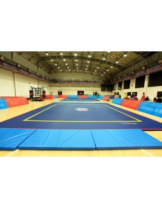 พื้นสนาม วูซู ฝึกซ้อม ประเภทประลองยุทธ ขนาด 8x8 ม. สูง 80 ซม. รวมแผ่นปูพื้น (IWUF Approved)