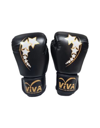 VIVA นวมมวย หนัง PVC รุ่น Pastel Star -Black-12 Oz