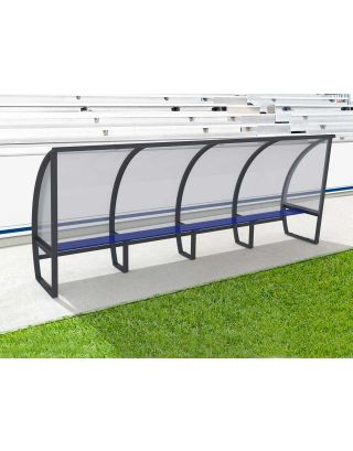 ม้านั่ง นักกีฬาสนามฟุตบอล 8 ที่นั่ง SODEX สูง 1.6 ม. ยาว 4 ม.